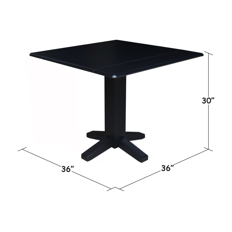 Table de salle à manger Lesha, Noir / Noir