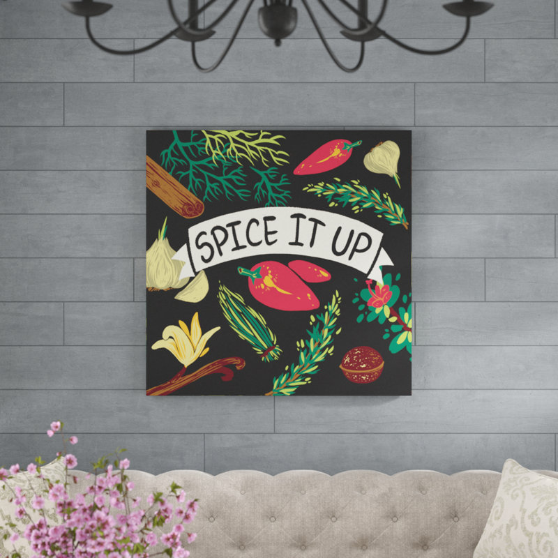 Eat Fresh Spices by Cleonique Hilsaca - No Frame Print on Canvas, 91cm H x 91cm W x 3.8cm D