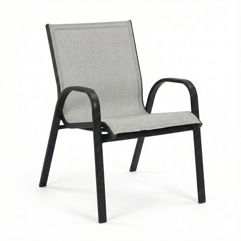 Windward Outdoor Seabreeze Arm Chair, Augustine Alloy II Sling/Granite