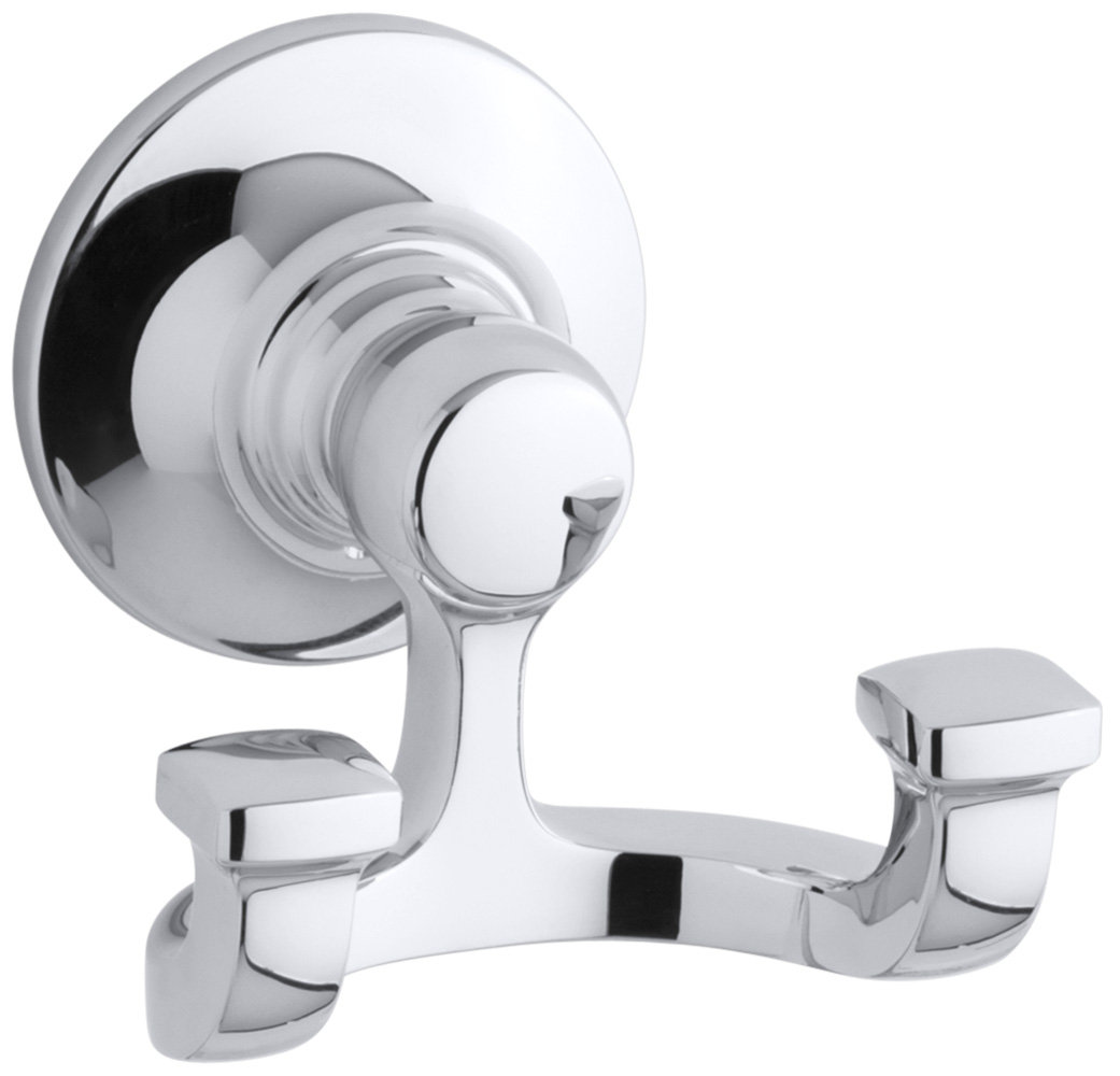 Bancroft Wall-Mounted Robe Hook, Polished Chrome
