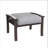 Set Of 2 All-Weather 26” Width Metal Ottomans, Khaki Frame With Gray Cushions-1547908823-1547908821