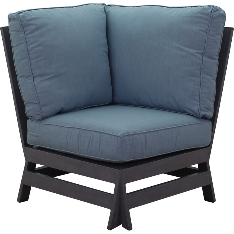 Chaise de patio avec coussins Sunbrella