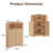 Corner Bathroom Cabinet With Open Storage & Adjustable Shelf-1623765795
