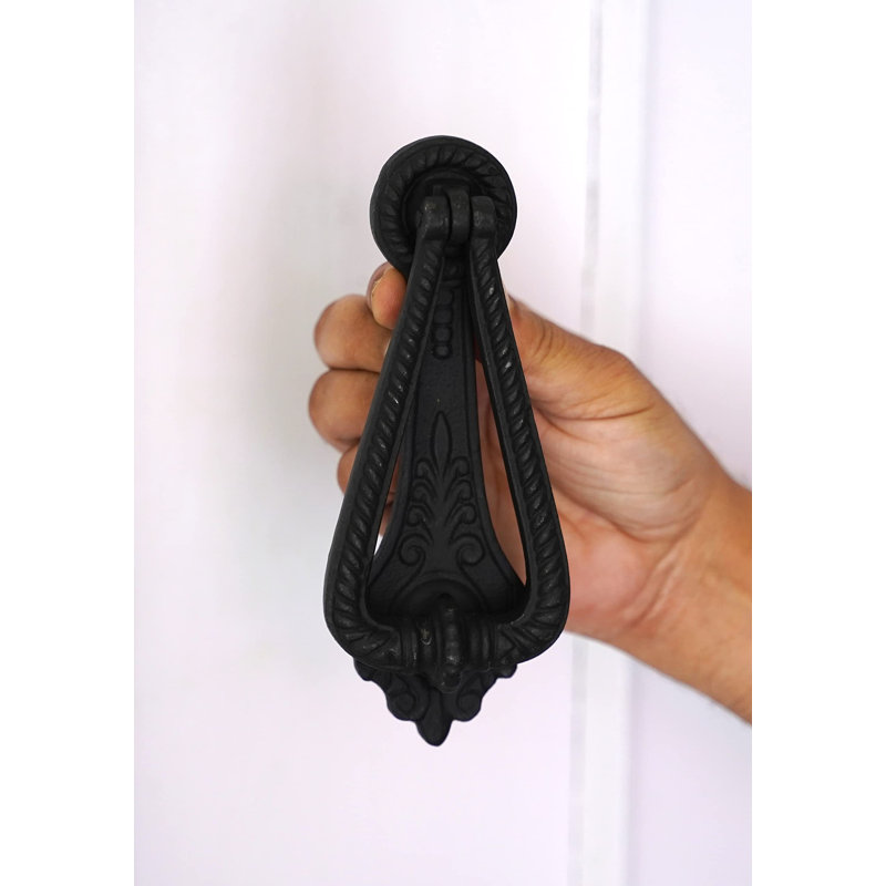 Black Cast Iron Georgian Style 7" Door Knocker