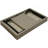 Portable Folding Wicker Table, Grey