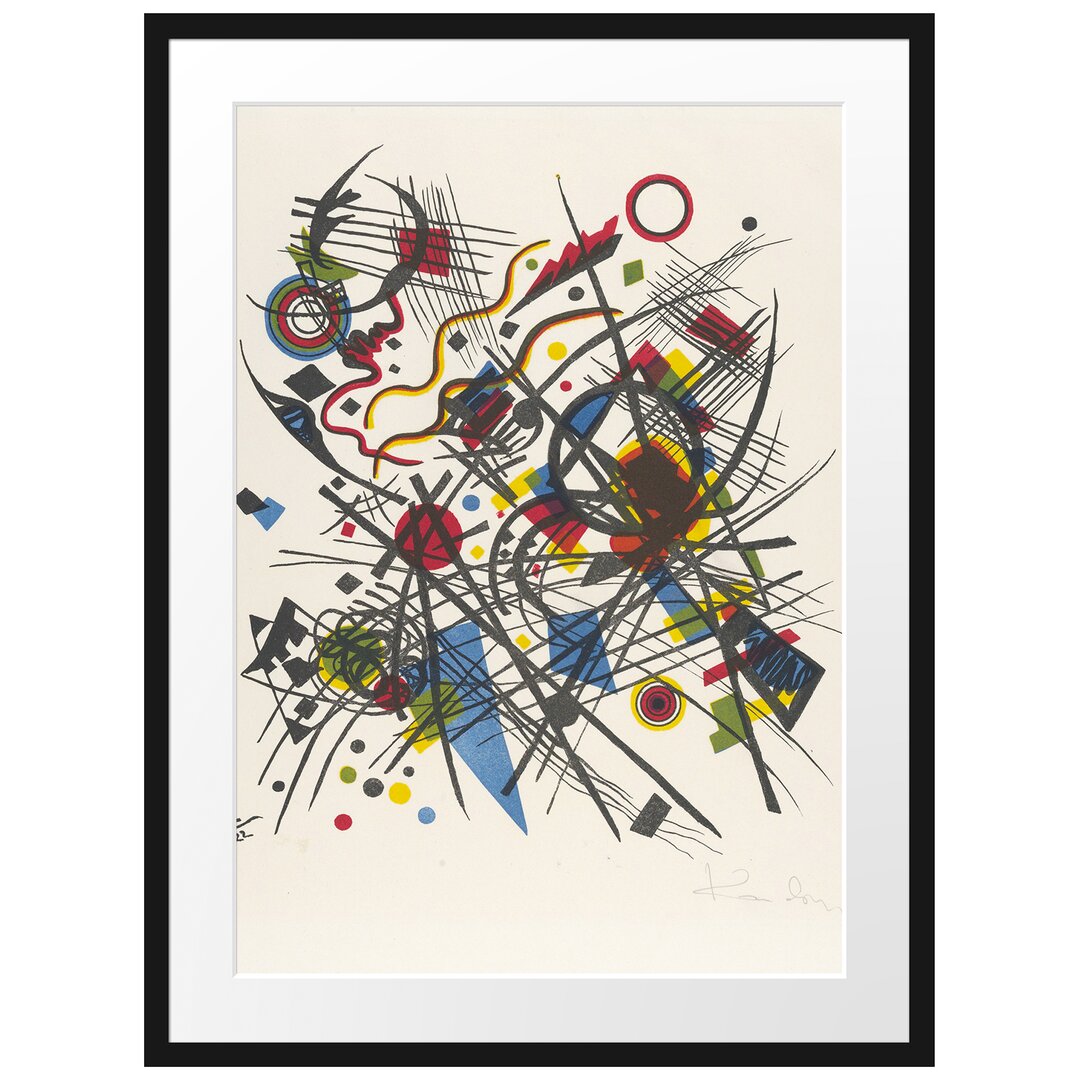 Wassily Kandinsky - Lithographie Für Die Vierte - Im Bilderrahmen Mit Galerie-Passepartout