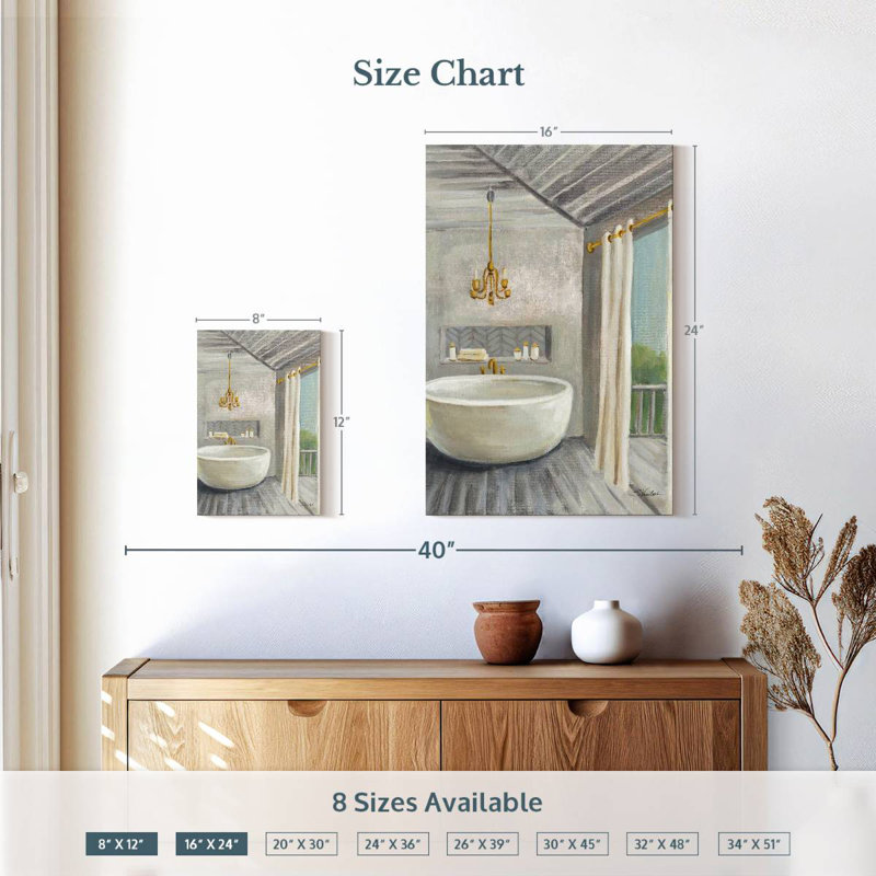 Kerrick Attic Bathroom II Gray Wood, 24" H x 16" W