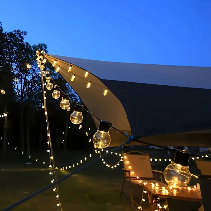 LED Solar Powered Cord String Light, 20 Lamps - 5 Metre Long