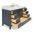 Cambridge Single Bathroom Vanity with Carrara Marble Top-88398640