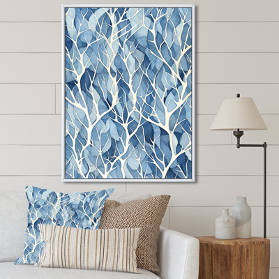 Windy White and Blue Tree Beauty III - Arbre, reproduction sur toile