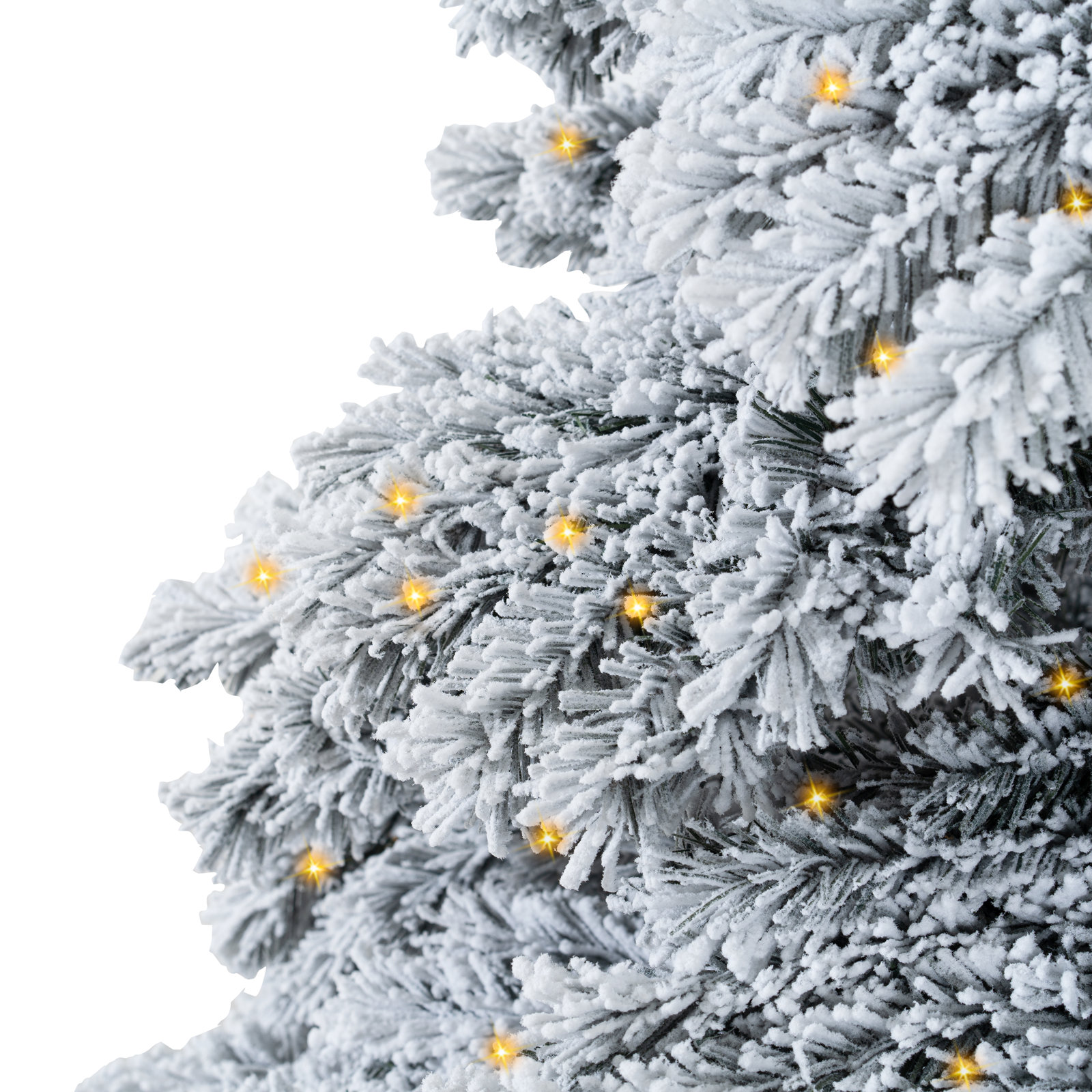 Frosted Pre-Lit Pine Christmas Tree, 7.5 ft