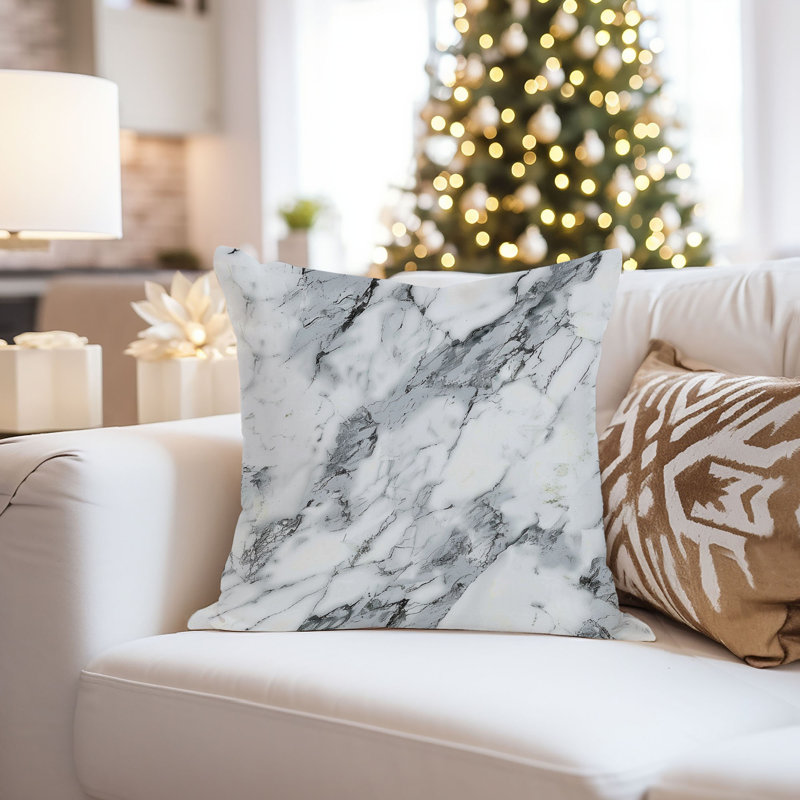 Abstract Geode Pattern Marble II Modern Throw Pillow Cover, 16x16