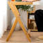 Table d'appoint en bois massif avec plateau en verre transparent et porte-revues en rotin - Table de bout pour le salon et la chambre à coucher-1143733596