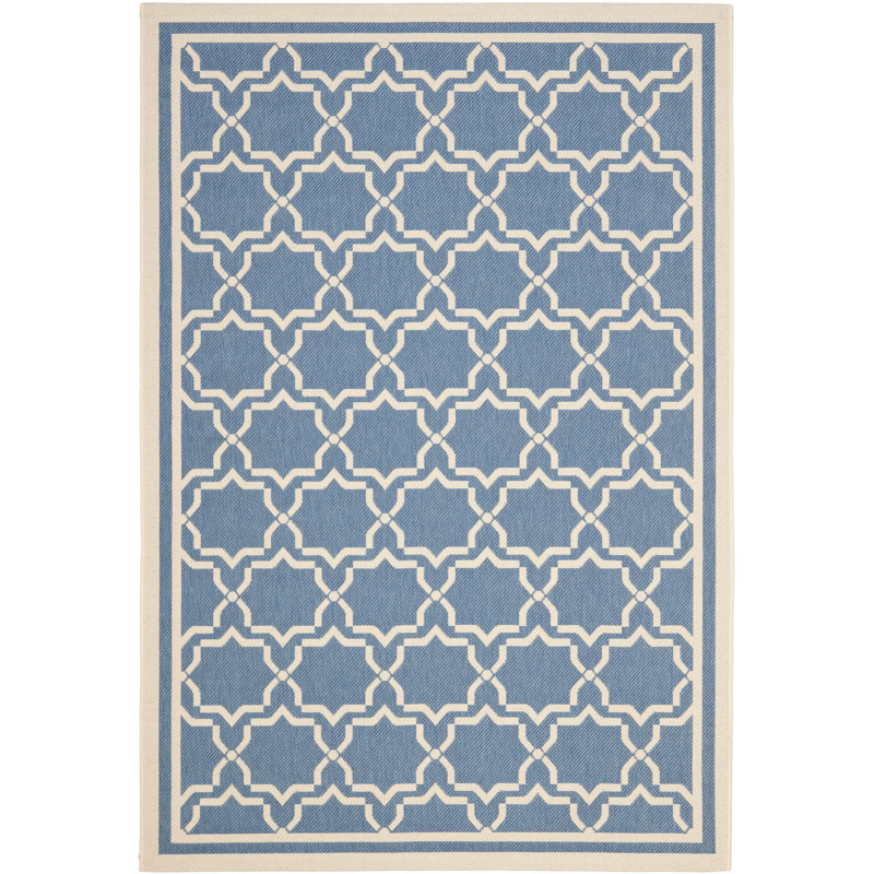Tapis d'intérieur / extérieur à motif géométrique Dirks Performance, Rectangle 6 pi 7 po x 9 pi 6 po