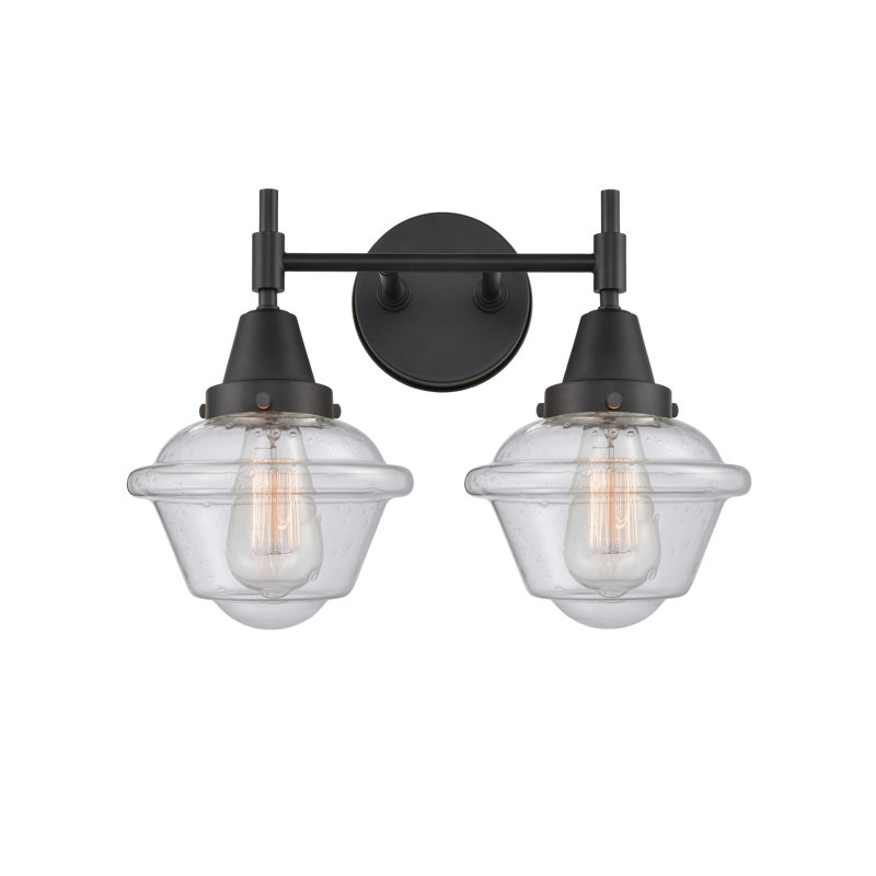 Gayle 2 - Light Dimmable Vanity Light, 4 Watt Vintage LED Bulb, Matte Black, Seedy