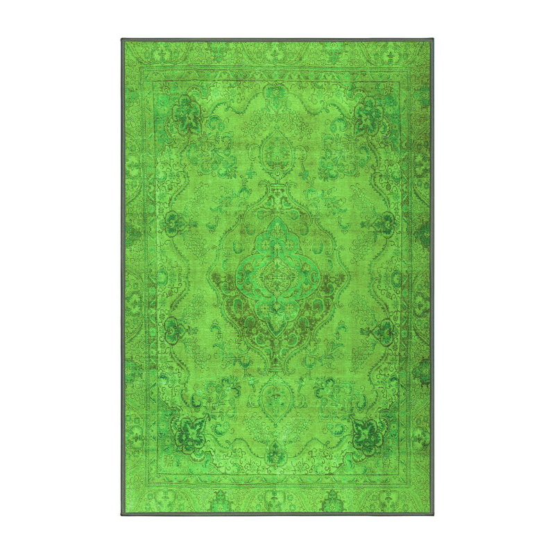 Tapis vert Traditional Traditional 2903, Tapis de couloir 2 pi x 5 pi