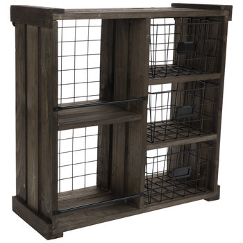 Dunfermline 20'' W Solid Wood Storage Rack