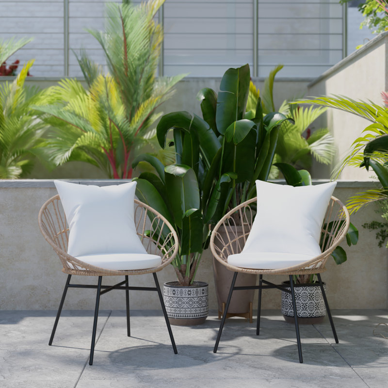 Harleysville Wicker Outdoor Lounge Chair, Gray