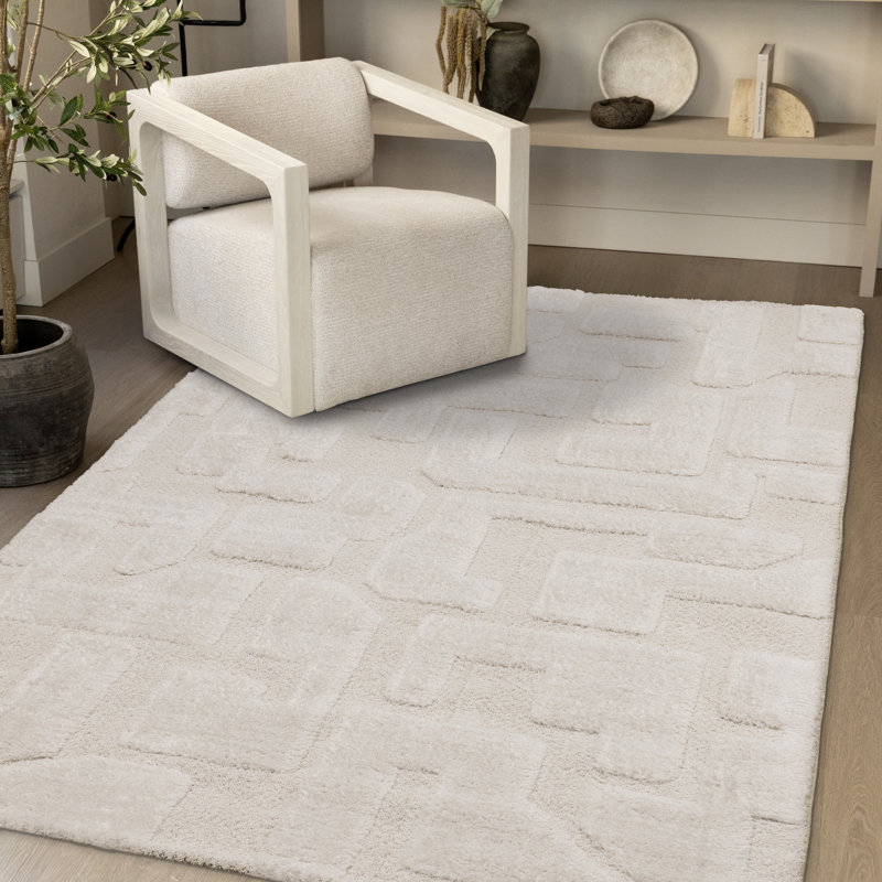Tapis texturé haut / bas Marrisha, Rectangle 7 pi 10 po x 11 pi 2 po
