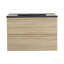 Meuble-lavabo mural 30 po avec lavabo en céramique noire, 2 tiroirs à fermeture en douceur, ensemble Kd-1063786854-1063786853-1063786852