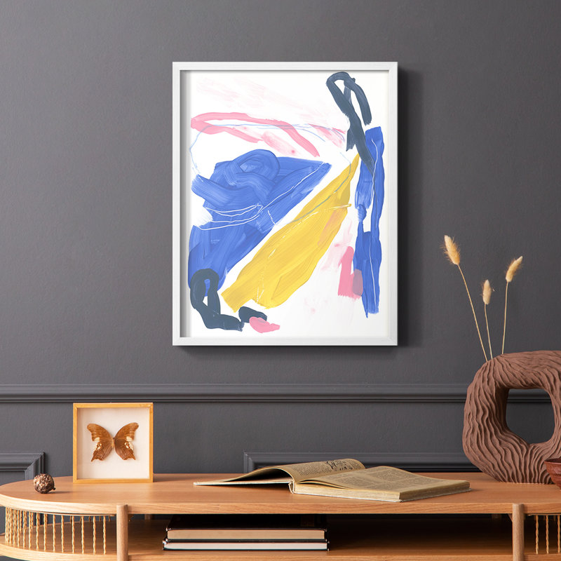 Reproduction encadrée rétroaction rétro - bois massif, H 20 po x l 16 po, Cadre blanc