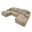 Canapé modulaire en U moelleux en forme de U de 137,8 po avec coussins double couche-130904708