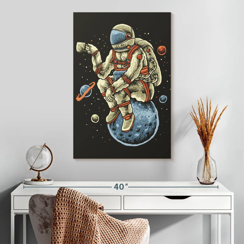 Astronaut Coffee Break, 30" H x 20" W
