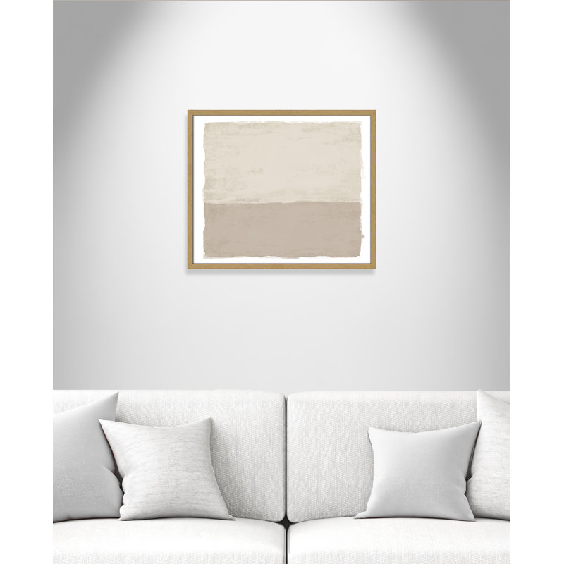 Silent Sands II - Landscape Version Print par Natalie Carpentieri, L 25,5 po x H 21,5 po, Grain de bois naturel