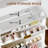 Modern Fluted Shoe Cabinet With 3 Flip Drawers, Slim Shoe Storage Organizer With 2 Drawers-1628429199