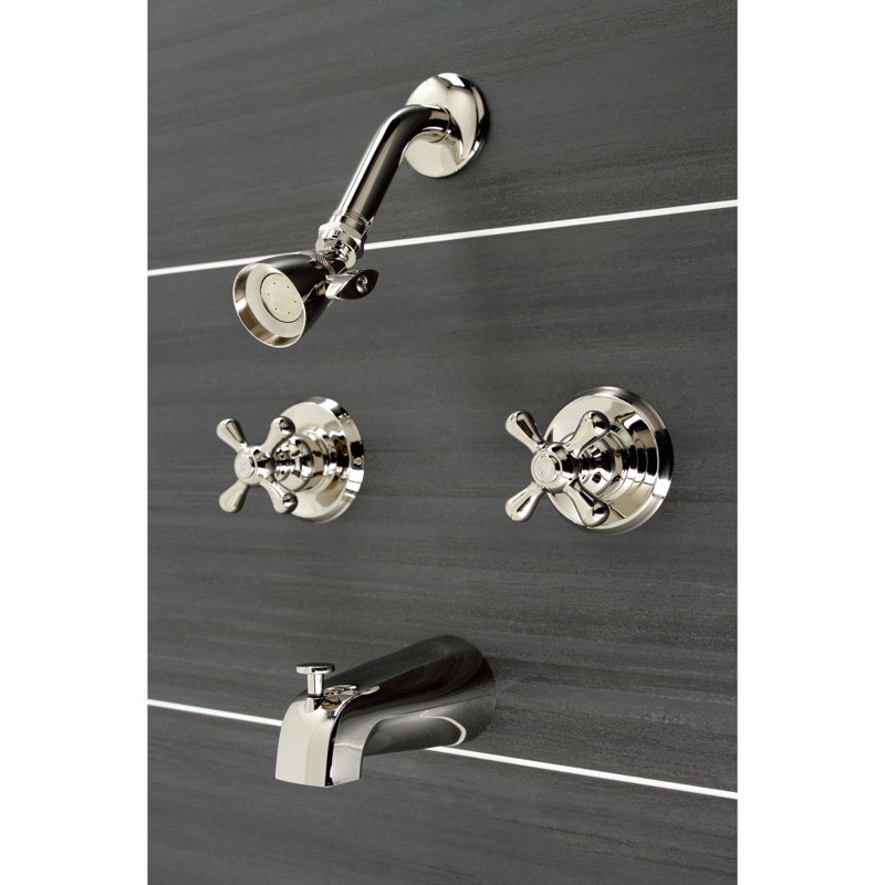 Oil Rubbed Bronze Wall Mounted Tub and Shower Faucet