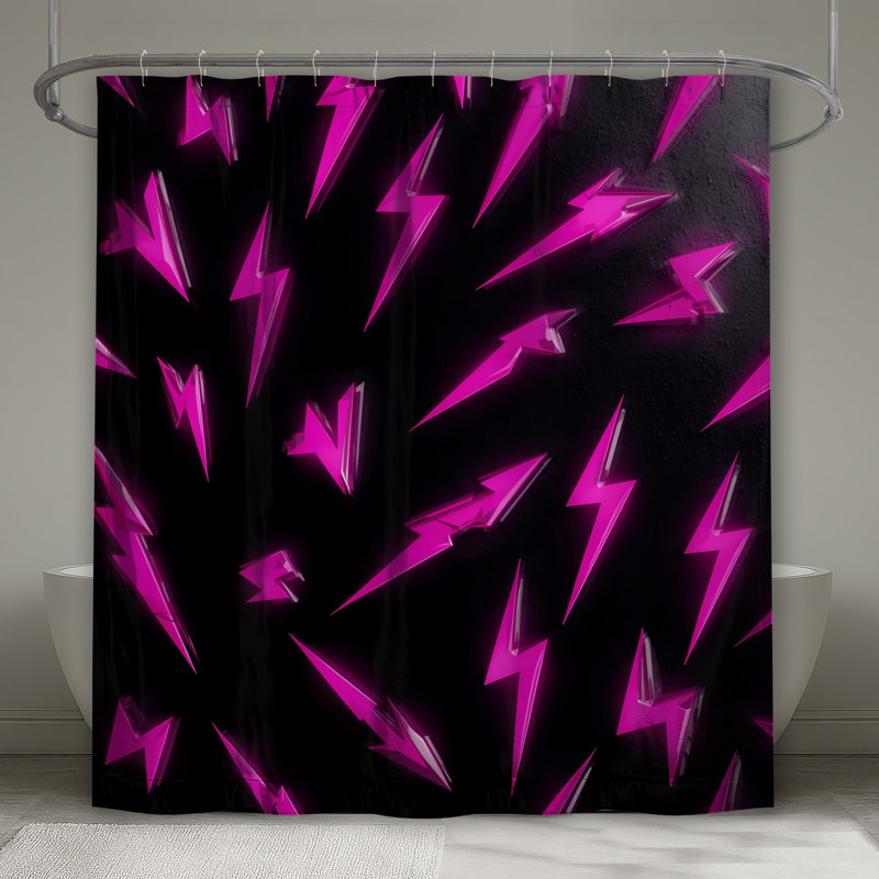 Rideaux de douche roses très longs, 70in W x 84in H