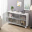 Armoire de rangement en verre 47,25 po du sol au plafond pour la cuisine, le salon et la salle de bain