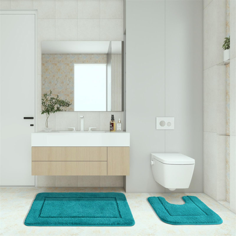 Rectangle Bath Mat, Blue