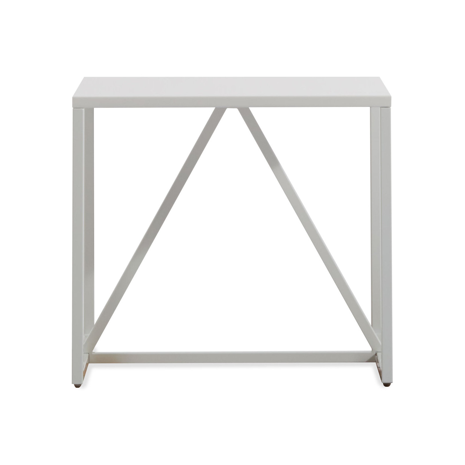 Strut End Table, White