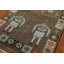 Tapis de couloir indien en laine à motif géométrique 4 x 10