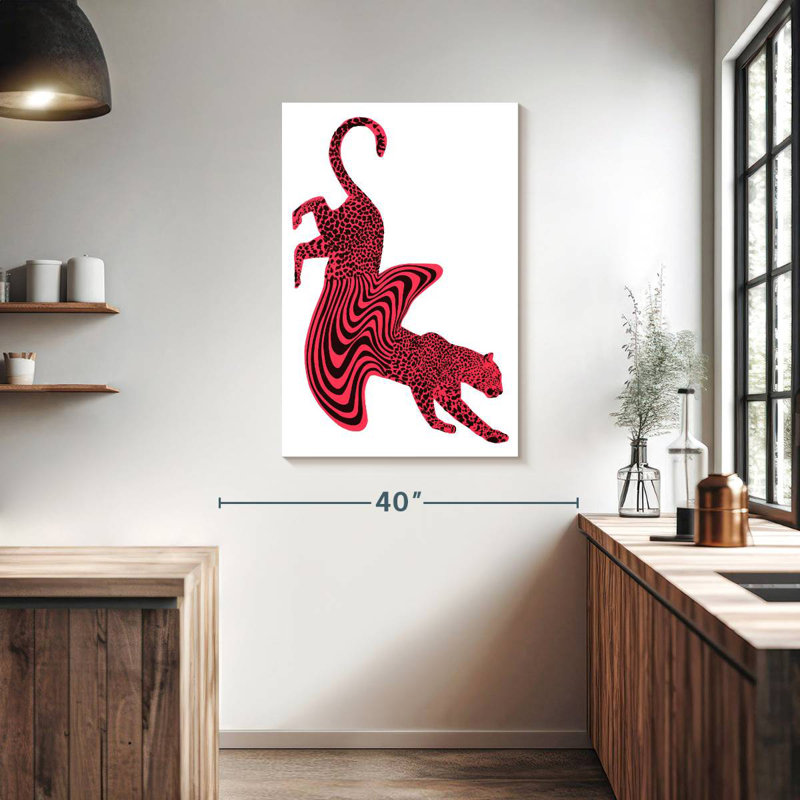 Brampt Cheetah Melt Pink, 39" H x 26" W