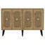 Élégante console, chêne saphir et or, 47,2 po x 31,5 po x 11,8 po | 100% panneau de particules enduit de mélamine, épaisseur: 0,7 pouce | Design moderne, parfait pour le salon, le vestibule ou le bureau-713347924