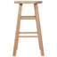 Tabouret de bar 24 po en bois massif à hauteur de comptoir, entièrement assemblé