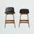 Upholstered Counter Stool with Solid Wood Frame-1173435386