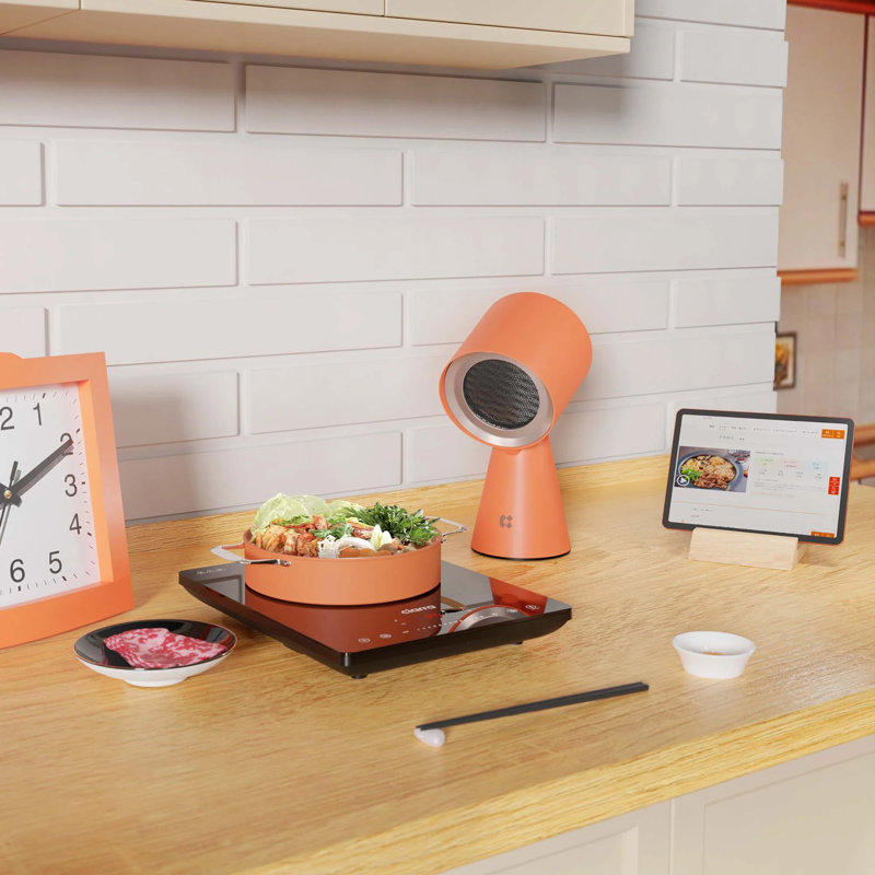Ciarra HOOD TO GO Portable Mini Desktop Range Hood, Orange
