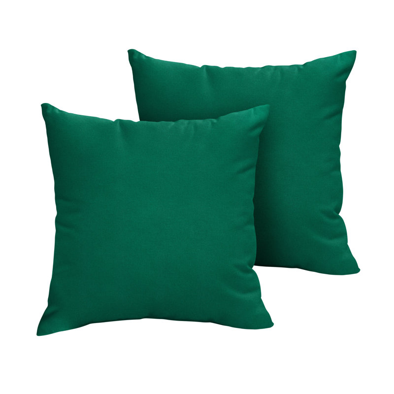Housse et insert de coussin d'extérieur Ashbrun Sunbrella, Sunbrella - toile vert forêt, Carré de 20 po