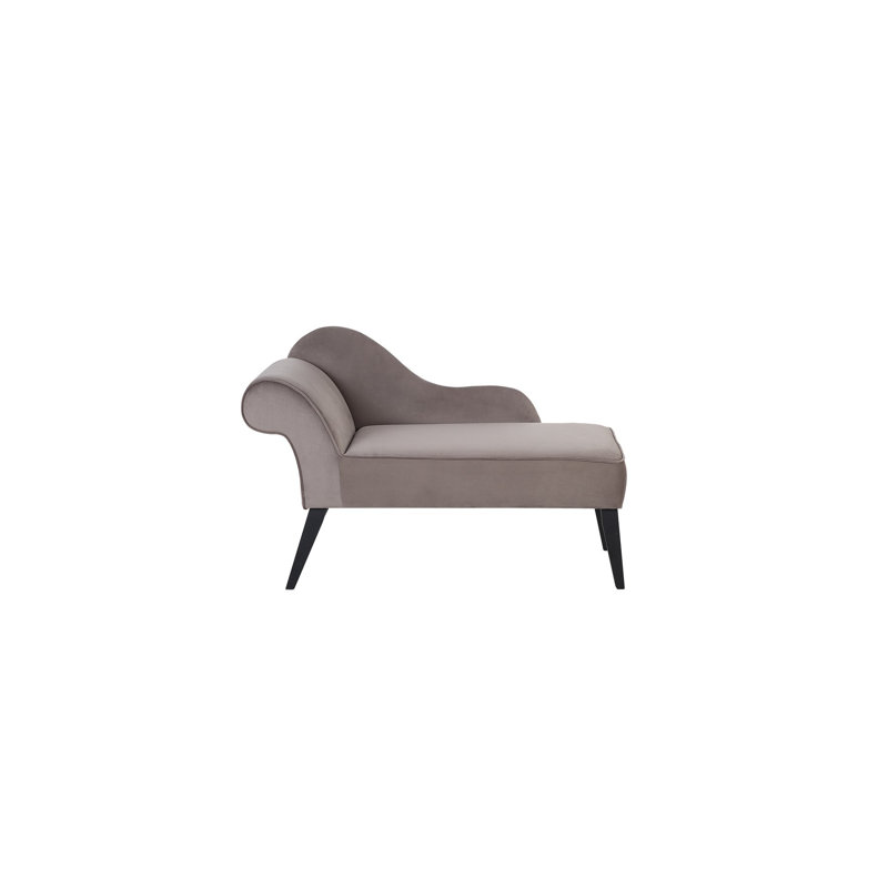 Ava Upholstered Chaise Lounge, Left Hand, Taupe