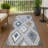 Machine Washable Indoor/Outdoor Aten ACN2331 Diamond Rug-1052480300
