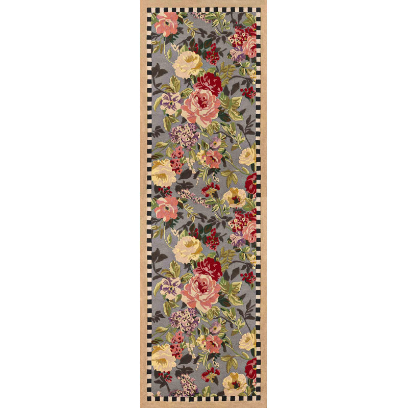 Tudor Rose Washable Rug, Runner 2'6" x 8'