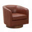 Fauteuil demi-tonneau pivotant en similicuir