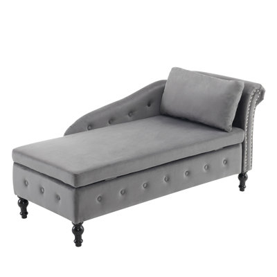 Getchell Velvet Chaise Lounge