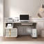 Bureau rectangulaire moderne de style crème minimaliste-455536582