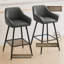 Blissfield Upholstered Counter Stool with Metal Frame-2069237527