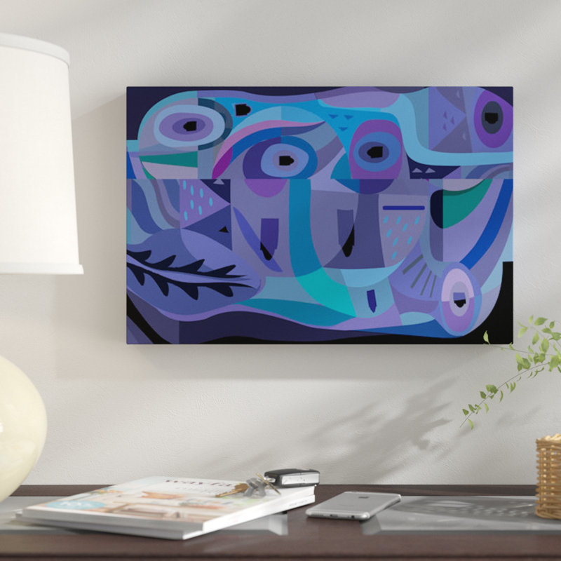 « sea créatures », reproduction d’impression sur toile, H 8 po x l 12 po x P 0,75 po, Toile tendue, Pas de tapis