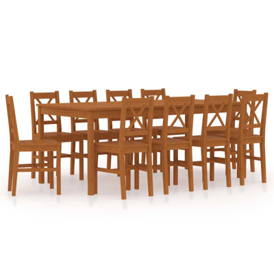Grimm 10 - Person Solid Wood Dining Set